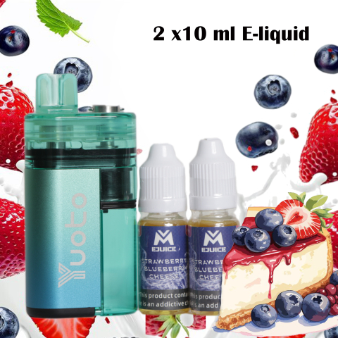 Yuoto Zero/2x10ml/ Strawberry Blueberry Cheesecake 12000 !